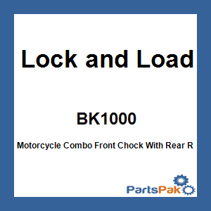 Lock and Load BK1000; Motorcycle Combo Front Chock With Rear Ratchet Tie Straps