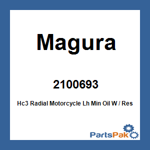 Magura 2100693; Hc3 Radial Motorcycle Lh Min Oil W / Res Black