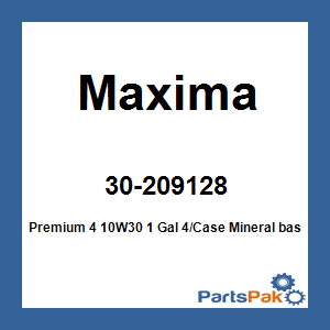 Maxima 30-209128; Premium 4 10W30 1 Gal 4/Case