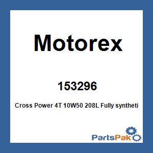 Motorex 153296; Cross Power 4T 10W50 208L