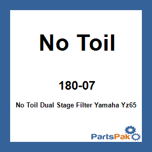 No Toil 180-07; No Toil Dual Stage Filter Fits Yamaha Yz65