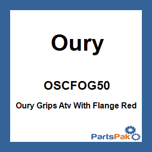 Oury OSCFOG50; Oury Grips Atv With Flange Red