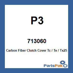 P3 713060; Carbon Fiber Clutch Cover Tc / Te / Tx250-300