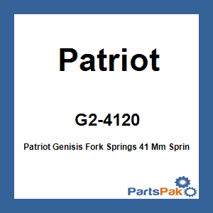 Patriot G2-4120; Patriot Genisis Fork Springs 41 Mm Spring 20 Inch Length