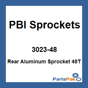 PBI Sprockets 3023-48; Rear Aluminum Sprocket 48T