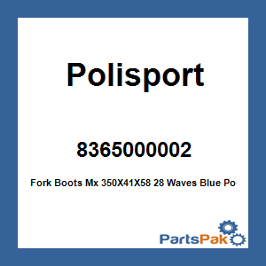 Polisport 8365000002; Fork Boots Mx 350X41X58 28 Waves Blue