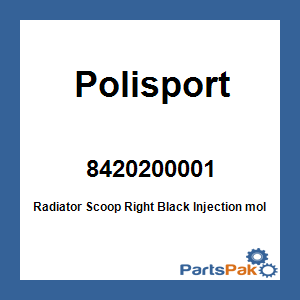 Polisport 8420200001; Radiator Scoop Right Black