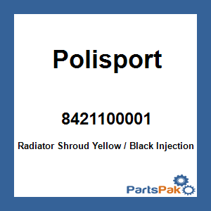 Polisport 8421100001; Radiator Shroud Yellow / Black