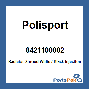 Polisport 8421100002; Radiator Shroud White / Black