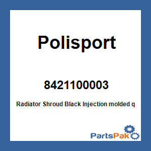 Polisport 8421100003; Radiator Shroud Black