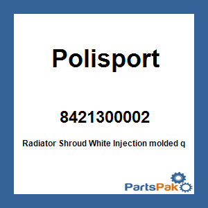 Polisport 8421300002; Radiator Shroud White