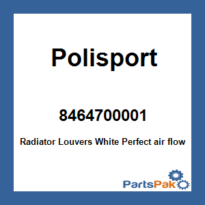 Polisport 8464700001; Radiator Louvers White