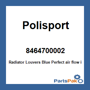 Polisport 8464700002; Radiator Louvers Blue
