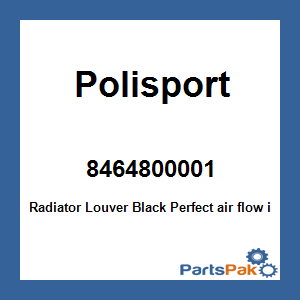 Polisport 8464800001; Radiator Louver Black