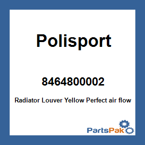 Polisport 8464800002; Radiator Louver Yellow