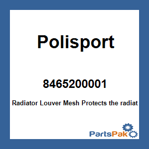 Polisport 8465200001; Radiator Louver Mesh
