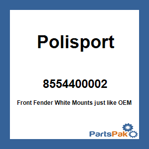 Polisport 8554400002; Front Fender White