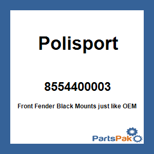 Polisport 8554400003; Front Fender Black