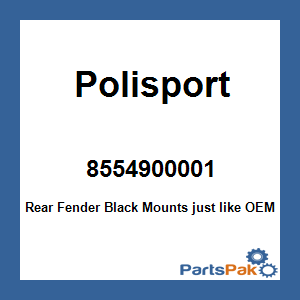 Polisport 8554900001; Rear Fender Black