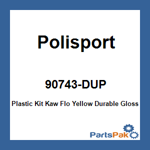 Polisport 90743-DUP; Plastic Kit Kawasaki Flo Yellow