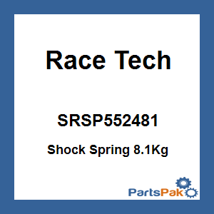 Race Tech SRSP552481; Shock Spring 8.1Kg