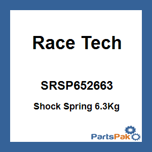 Race Tech SRSP652663; Shock Spring 6.3Kg