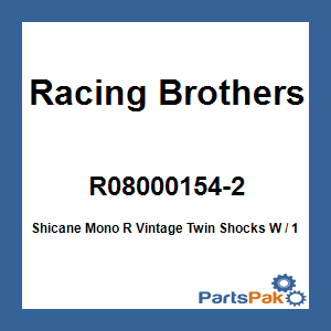 Racing Brothers R08000154-2; Shicane Mono R Vintage Twin Shocks W / 115-155 Springs