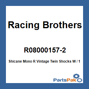 Racing Brothers R08000157-2; Shicane Mono R Vintage Twin Shocks W / 115-155 Springs