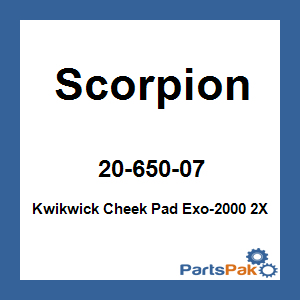 Scorpion 20-650-07; Kwikwick Cheek Pad Exo-2000 2X
