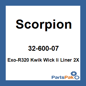 Scorpion 32-600-07; Exo-R320 Kwik Wick Ii Liner 2X