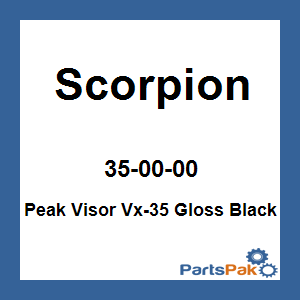 Scorpion 35-00-00; Peak Visor Vx-35 Gloss Black