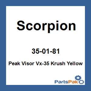 Scorpion 35-01-81; Peak Visor Vx-35 Krush Yellow