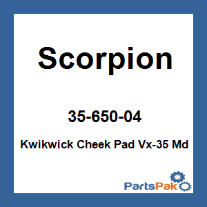 Scorpion 35-650-04; Kwikwick Cheek Pad Vx-35 Md