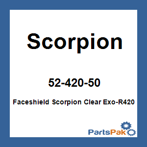 Scorpion 52-420-50; Faceshield Scorpion Clear Exo-R420