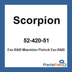 Scorpion 52-420-51; Exo-R420 Maxvision Pinlock Exo-R420