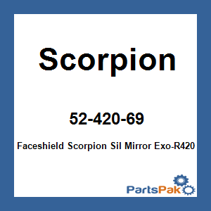 Scorpion 52-420-69; Faceshield Scorpion Sil Mirror Exo-R420
