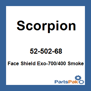 Scorpion 52-502-68; Face Shield Exo-700/400 Smoke