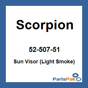 Scorpion 52-507-51; Sun Visor (Light Smoke)