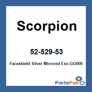 Scorpion 52-529-53; Faceshield Silver Mirrored Exo-Gt3000