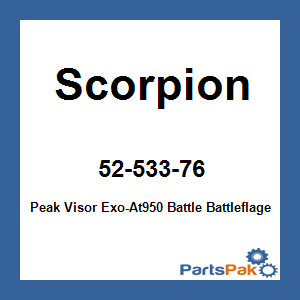 Scorpion 52-533-76; Peak Visor Exo-At950 Battle Battleflage