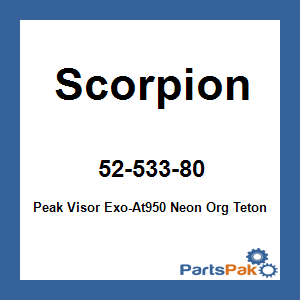 Scorpion 52-533-80; Peak Visor Exo-At950 Neon Org Teton