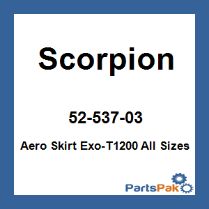 Scorpion 52-537-03; Aero Skirt Exo-T1200 All Sizes