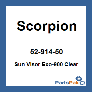 Scorpion 52-914-50; Sun Visor Exo-900 Clear