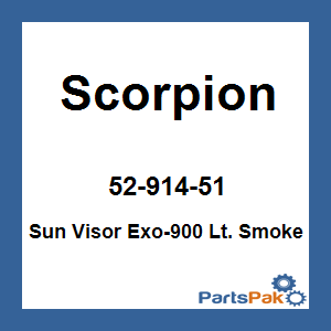 Scorpion 52-914-51; Sun Visor Exo-900 Lt. Smoke