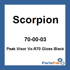 Scorpion 70-00-03; Peak Visor Vx-R70 Gloss Black