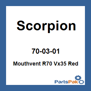Scorpion 70-03-01; Mouthvent R70 Vx35 Red