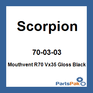 Scorpion 70-03-03; Mouthvent R70 Vx35 Gloss Black