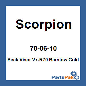 Scorpion 70-06-10; Peak Visor Vx-R70 Barstow Gold