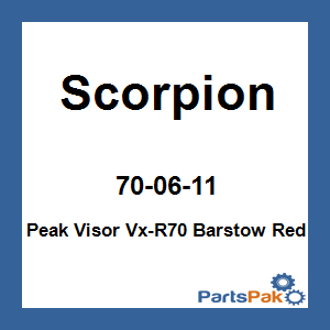 Scorpion 70-06-11; Peak Visor Vx-R70 Barstow Red