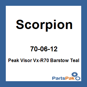 Scorpion 70-06-12; Peak Visor Vx-R70 Barstow Teal